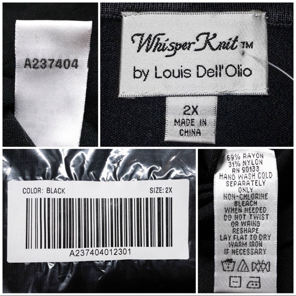 Linea by Louis Dell'Olio Whisper Knit Scoop Neck Tank, NWT 2X Black A237404 - Picture 7 of 13